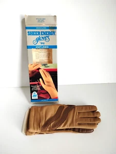 Vintage L'eggs SHEER ENERGY Handschuhe Strick gefüttert Damen Driving Stretch NOS Leggs - Bild 1 von 13