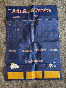 Learning Resources Classroom Calendar and Weather Pocket Chart Board Replacement - Picture 1 of 9