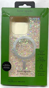 kate spade new york Hard Shell MagSafe Case for iPhone 15 Pro - Chunky Glitter - Picture 1 of 3