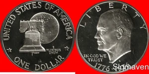 1976 P D S Eisenhower Dollar Type 2 BU & Proof 3 Coins No Reserve - Picture 1 of 3