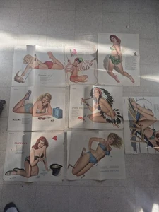 ESQUIRE MAGAZINE 1950s PIN-UP ORIGINAL magazine Centerfolds - Picture 1 of 8