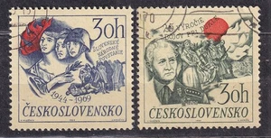 CZECHOSLOVAKIA 1969 SC#1638/39 USED pair, Slovak uprising, Battle of Dukla. - Imagen 1 de 1