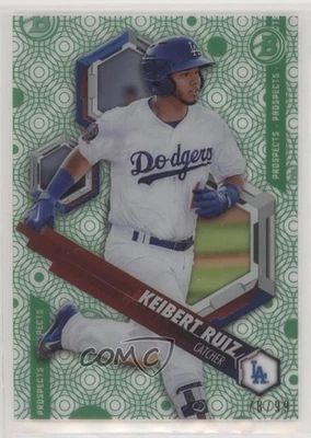 2018 Bowman High Tek Pattern 1 Circles Green Rainbow Diffractor /99 Keibert Ruiz - Image 1 of 2