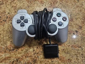 Original OEM Sony PS2 Dualshock 2 Controller Silber Playstation 2 Getestet Lesen - Bild 1 von 5