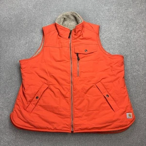 Carhartt Jacke Erwachsene 2XL XXL Orange Fleece gefüttert Nylon Padded Vest Gilet Herren* - Bild 1 von 11