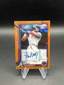 2025 Topps Chrome Fred McGriff Orange Legend Auto /25 Braves HOF - Picture 1 of 2