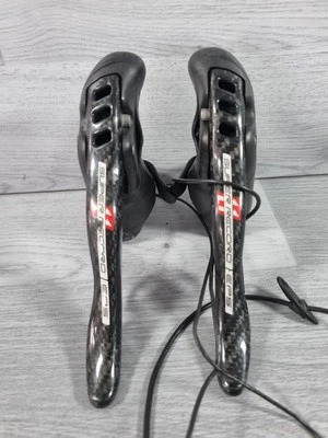 CAMPAGNOLO SUPER RECORD EPS 11 SPEED CARBON BRAKE GEAR SHIFTER LEVERS (B736) - Image 1 of 4