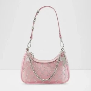 Barbie X Aldo Barbiemode Rhinestone Pink Purse Shoulder Bag - Picture 1 of 8