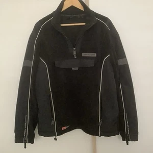 ARLEN NESS Motorbike Racing Jacket/jumper Warm Zip Pockets Black Size Large VGC - Picture 1 of 12