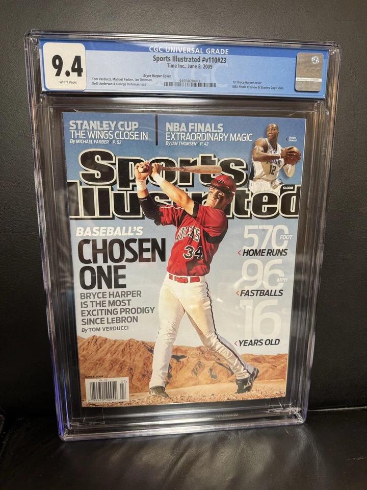 Bryce Harper 1st Sports Illustrated Cubierta 6/8/09 CGC 9.4 Quiosco Copia Foto 1 de 1