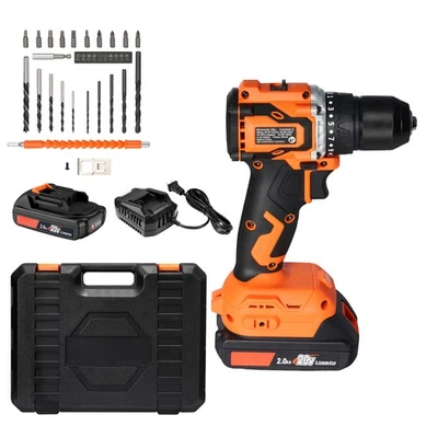 Uimoso Cordless Drill Driver 1/2" Chuck Brushless Motor with Dual-Speed Settings - Image 1 of 4