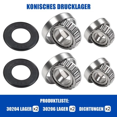 2x Achslager Lagersatz Radlager Satz 30204 / 30206 für BPW Peitz 234/76/234-76DE