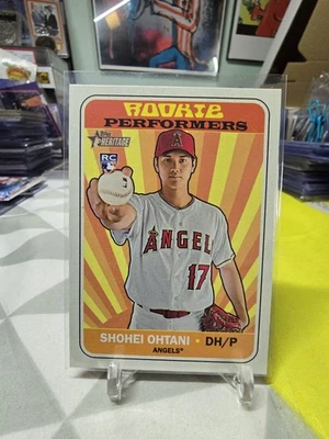 2018 Topps Heritage High Number Rookie Performers Shohei Ohtani #RP-SO Dodgers - Image 1 of 2