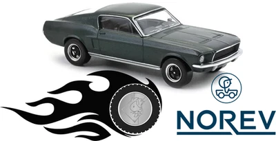 Ford Mustang Fastback 1968 1:43 verde satinado - Bullitt - NOREV Jet Car diecast Foto 1 de 3