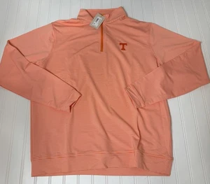 Peter Millar Tennessee Perth 1/4 Zip Performance Pullover gestreift Large NEU - Bild 1 von 4