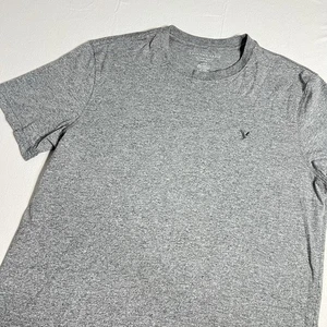 American Eagle Raglan Short Sleeve Shirt Men’s Medium Gray - Picture 1 of 8