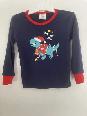 Acogedor Pixies Niños Niños Lindo Dinosaurio Poliéster Navidad Manga Larga PJ Top Azul Marino 5 Foto 1 de 4