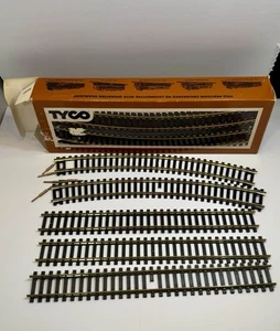 De Colección Tyco Lote de 2 Curvas y 3 Rectas Vías de Tren 18" R Latón Escala 100 HO + Pines - Imagen 1 de 4