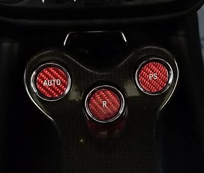 Fits Ferrari California 09-14 F1 Gear Button in Red Carbon Fiber Kit - Image 1 of 4