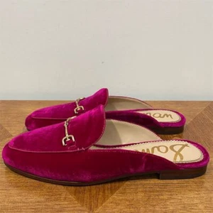Sam Edelman Linnie Flats Women's 7.5M Raspberry Pink Horse Bit Slip On Mules - Picture 1 of 13