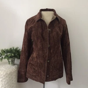 Tsunami Faux Suede Brown Jacket Womens Size S/P - Picture 1 of 5