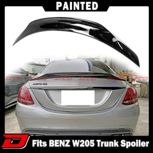 2021 Fits Mercedes Benz C W205 4D P High Kick Trunk Boot Spoiler Paint Black - Picture 1 of 8