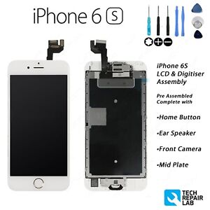 iPhone 6S Retina LCD & Digitiser Touch Screen Complete Assembly with Parts WHITE