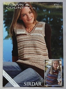 Sirdar Knitting Pattern 8783- Tank Top in 4ply - Picture 1 of 2