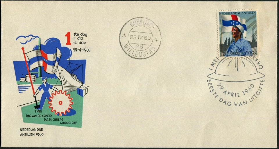 Netherland Antilles #272 Labour Day FDC 1960 Curaçao Willemstad Postmark Cover - Image 1 of 1