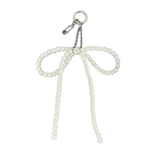 Pearl Bowknot Telefon Charm Odpinane koraliki Smycz telefoniczna Ornament Paski na nadgarstek - Zdjęcie 1 z 8