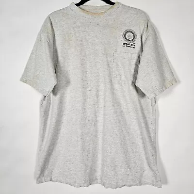 Vintage Union Line Proud American USA Flag Men XL Short Sleeve Graphic T Shirt - Image 1 of 4