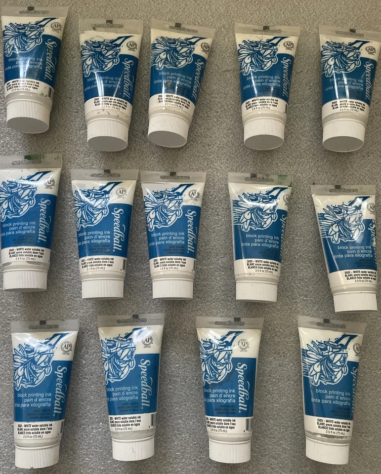 Speedball H3573 Block Printing Fabric Ink 25 Oz White