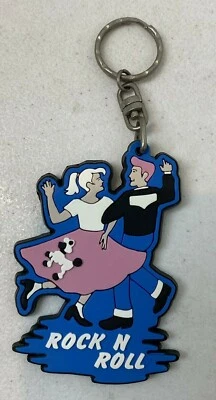 Rock N Roll Dancers 1998 Retro Suave Llavero Cobbs Route 66 3D PVC #22A Foto 1 de 3