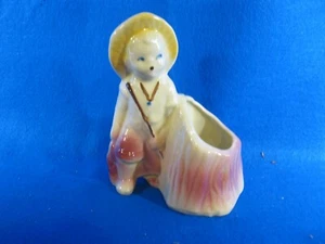 Vintage Pflanzgefäß Junge weg Angeln - Bild 1 von 4