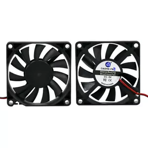 2x Lüfter Gehäuselüfter für PC Computer 70x70x10mm 70mm leise 5V 12V 24V FAN - Bild 1 von 11