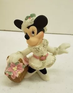 Estatuilla Longaberger Lenox Disney Happy Holidays Minnie Mouse Cesta Escultura - Imagen 1 de 5