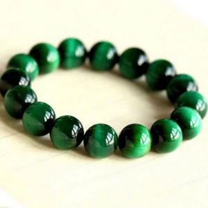 Natural Multicolor Tigers Eye Round Gemstone Beads Bracelet 7.5'' AAA+ - Picture 1 of 22