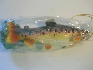 Two's Company Trout Decorative Candle Centerpiece Gift Wrapped #D - Picture 1 of 8