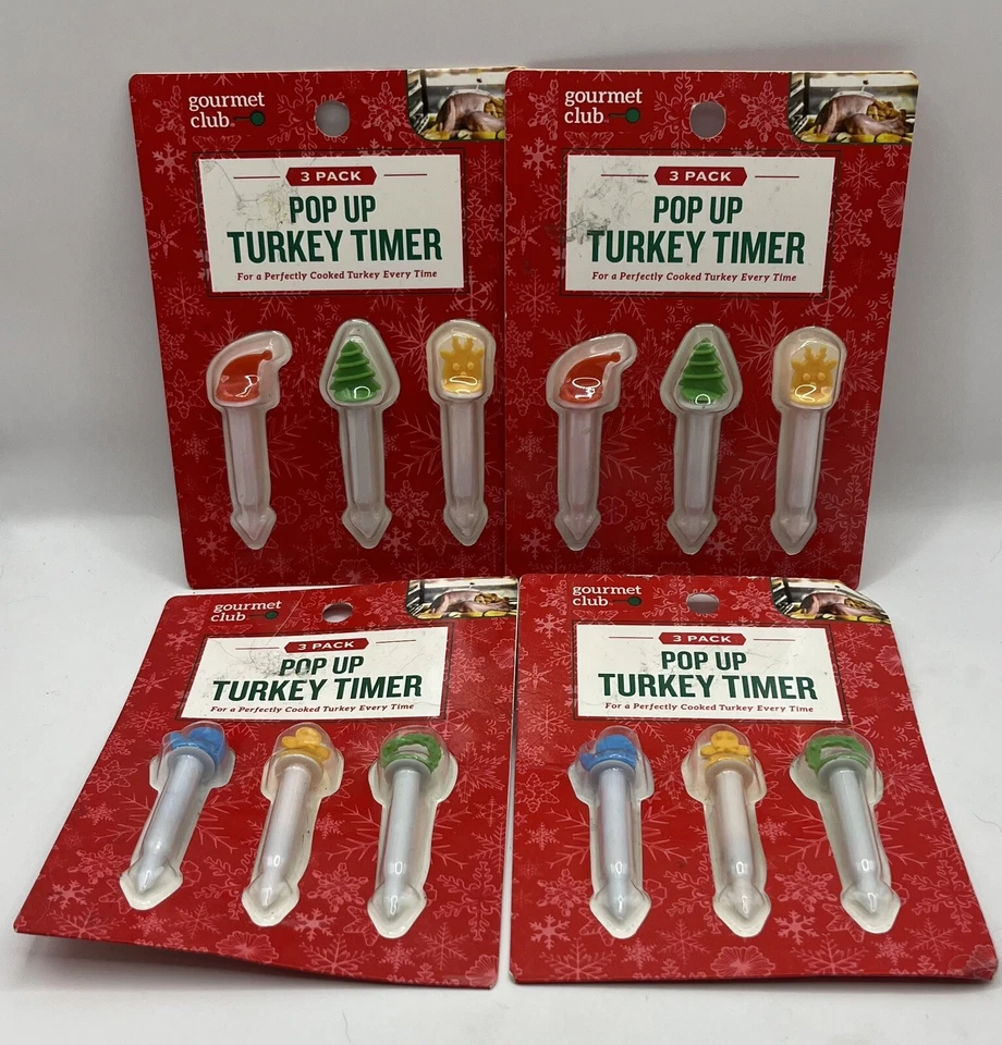 2022 Best Brands Gourmet Club Pop Up Turkey Timer Set of 9 (NEW)