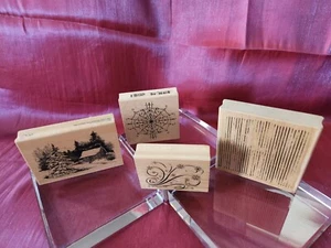 Wood Mounted Stamps Variety for Scrapbooking, Crafting & Card Making - Picture 1 of 14