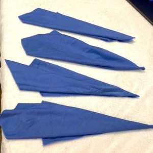 PREOWNED-4 PC  Blue 16”X 16” Microfiber Cloth Match Table Napkins - Picture 1 of 4