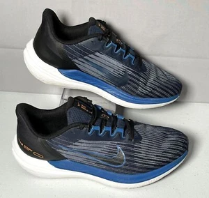 NIKE AIR Winflo 9 Men's Running Shoes DD6203-400 NAVY BLUE Size 9.5 NICE! - Picture 1 of 8