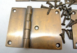 strong cast hinge vintage age style solid Brass DOOR BOX restoration heavy 3" - Picture 1 of 8