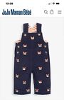 ??Jojo Maman Fox Embroidered Dungarees Bnwt 0-3 Mths Gift Rare Sold Out??