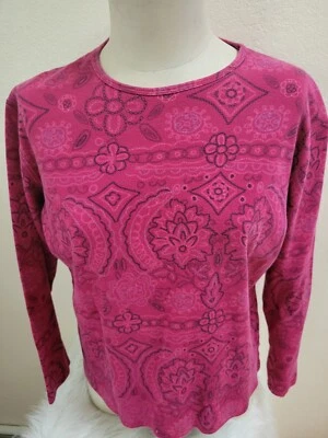 TALLA L ST. JOHN'S BAY Camisa Rosa Multicolor Manga Larga INVPV2067 Foto 1 de 2