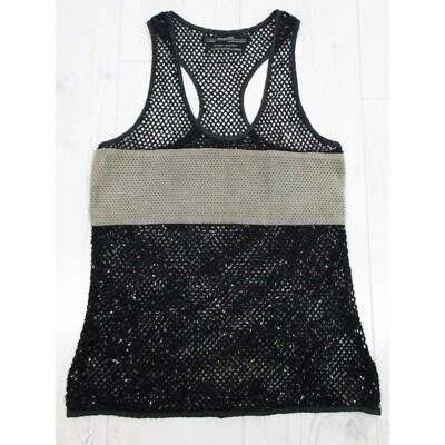 DESLUMBRANTE COLETE FEMININO ALL SAINTS CÍLIOS ENFEITADO CORDA E CAMURÇA PRETO 6 - Imagem 1 de 4