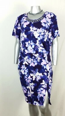 NWT Women's JESSICA SIMPSON OCCASION DRESS Size 3X Embellished Neck Short sleeve - Image 1 of 4