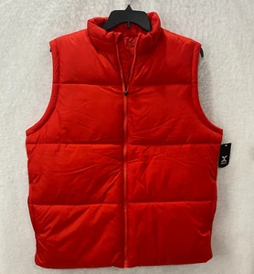Xersion Puffer Vest Men's LT Red Essential Sleeveless Full Zip Winter Outerwear - Picture 1 of 10