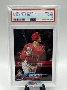 2018 Topps Update Shohei Ohtani PSA 9 Rookie RC #US189 3 HR Streak - Picture 1 of 2
