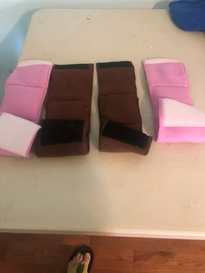 4-MALE DOG BELLY BANDS NO INSERTS LEAK PROOF  JUST WASH & WEAR DK BROWN/ PURPLE - Image 1 of 1